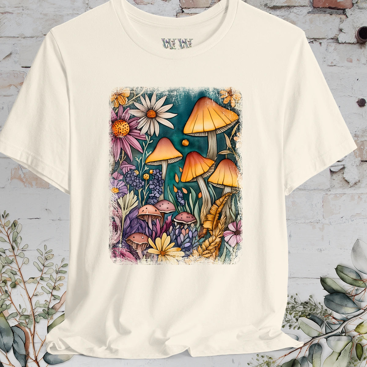 Floral Mushroom #2 Unisex T shirt
