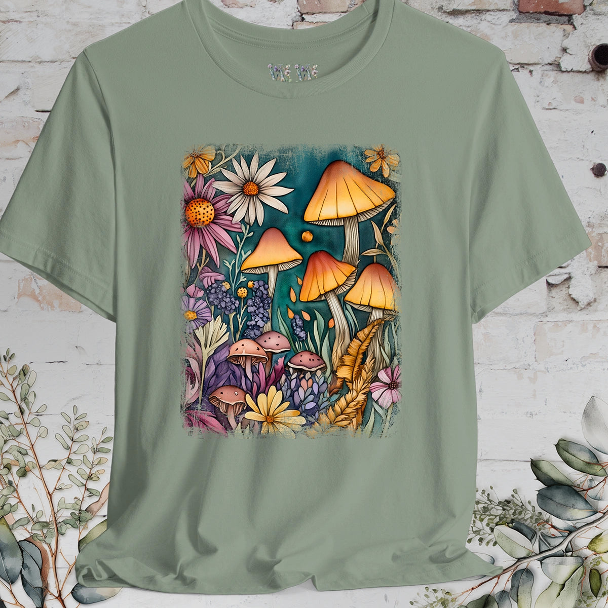 Floral Mushroom #2 Unisex T shirt