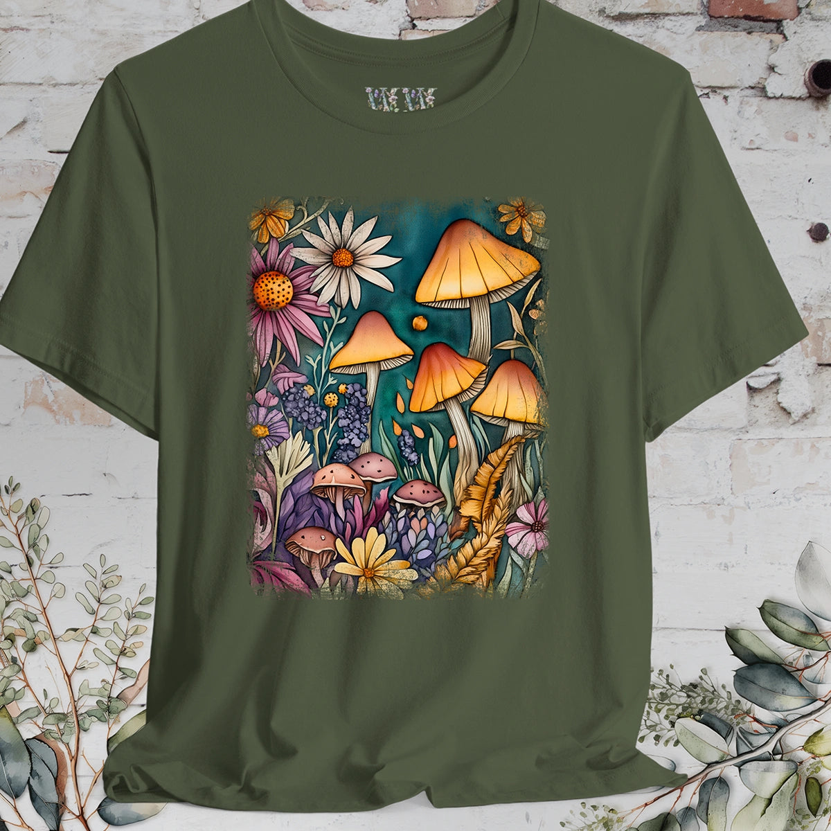 Floral Mushroom #2 Unisex T shirt