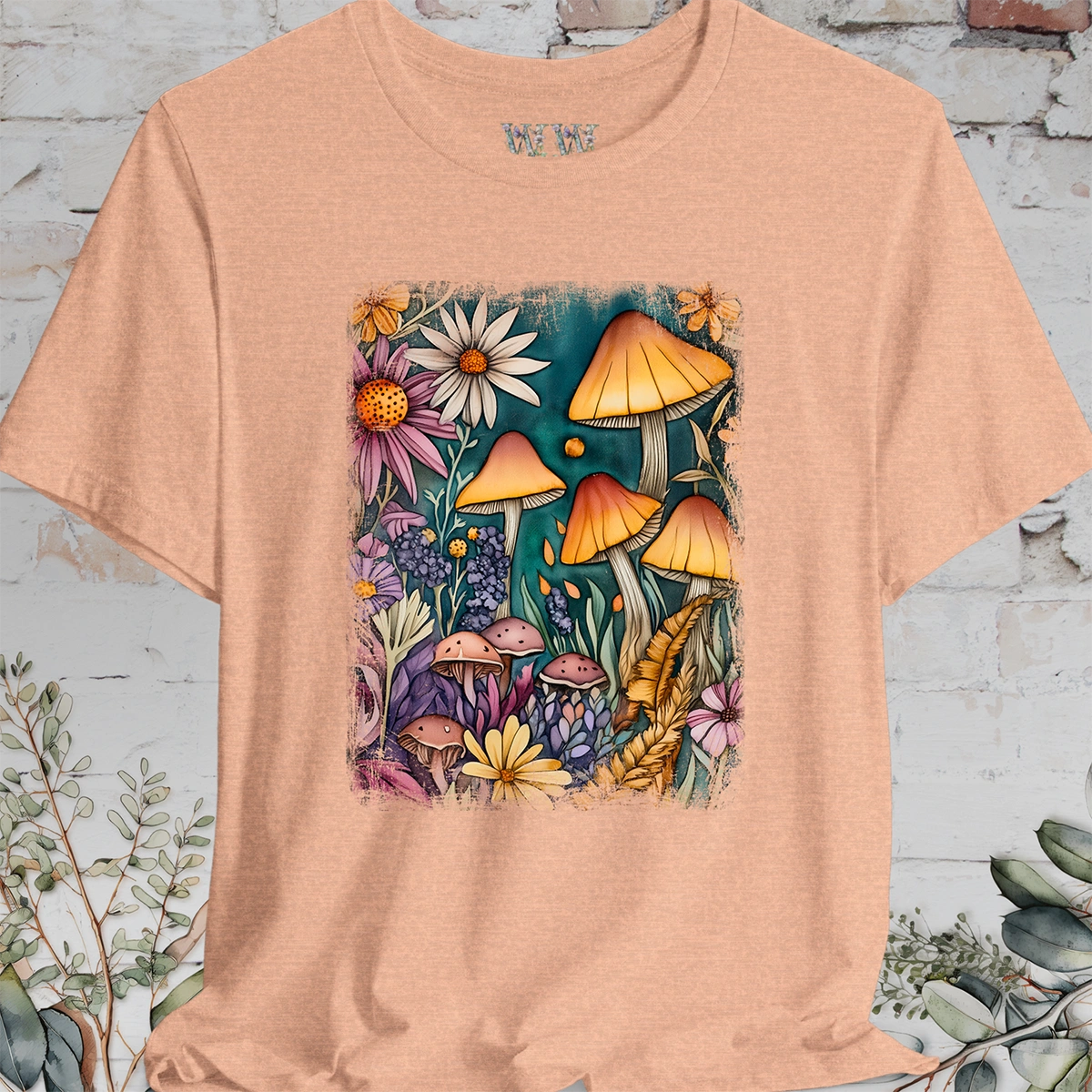 Floral Mushroom #2 Unisex T shirt