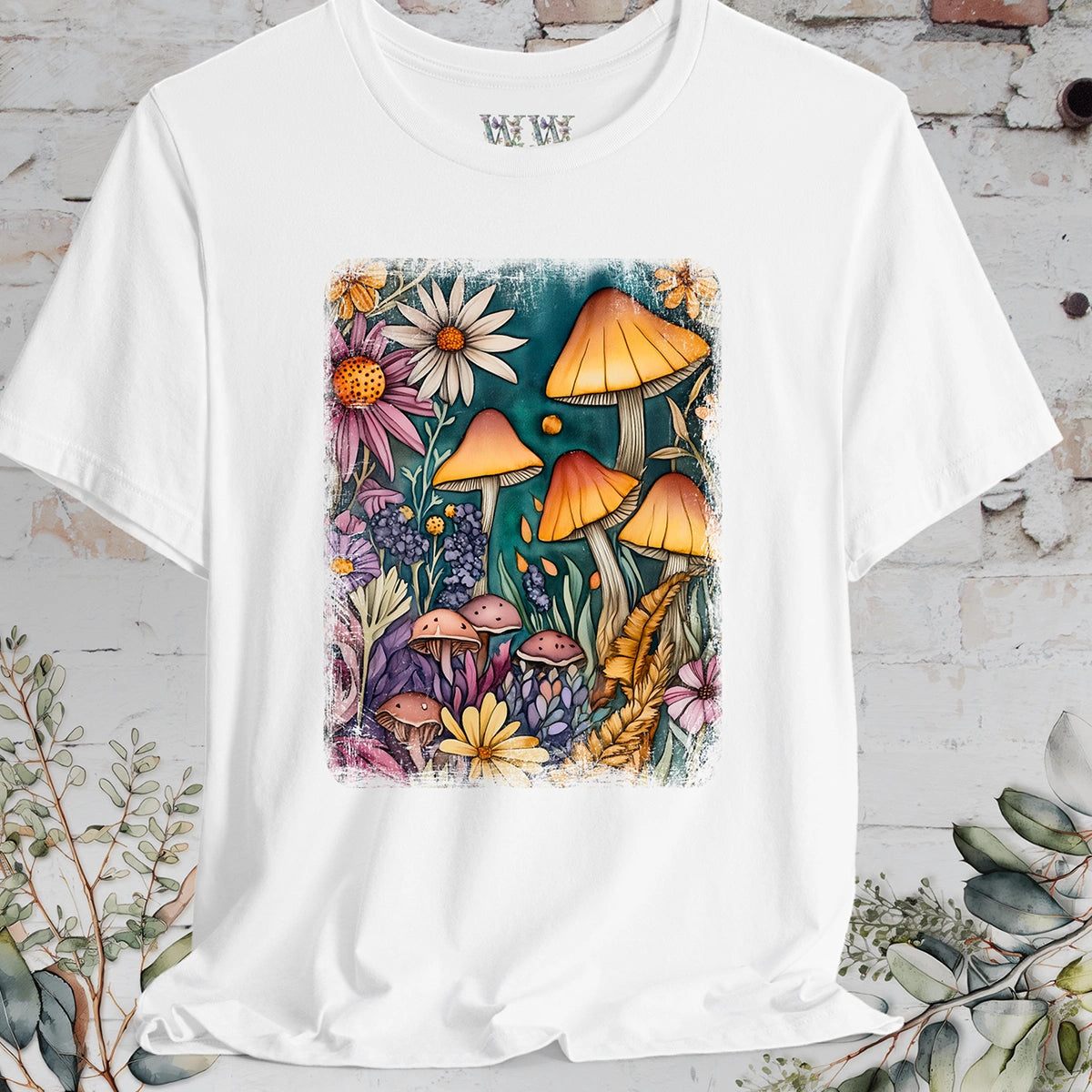 Floral Mushroom #2 Unisex T shirt