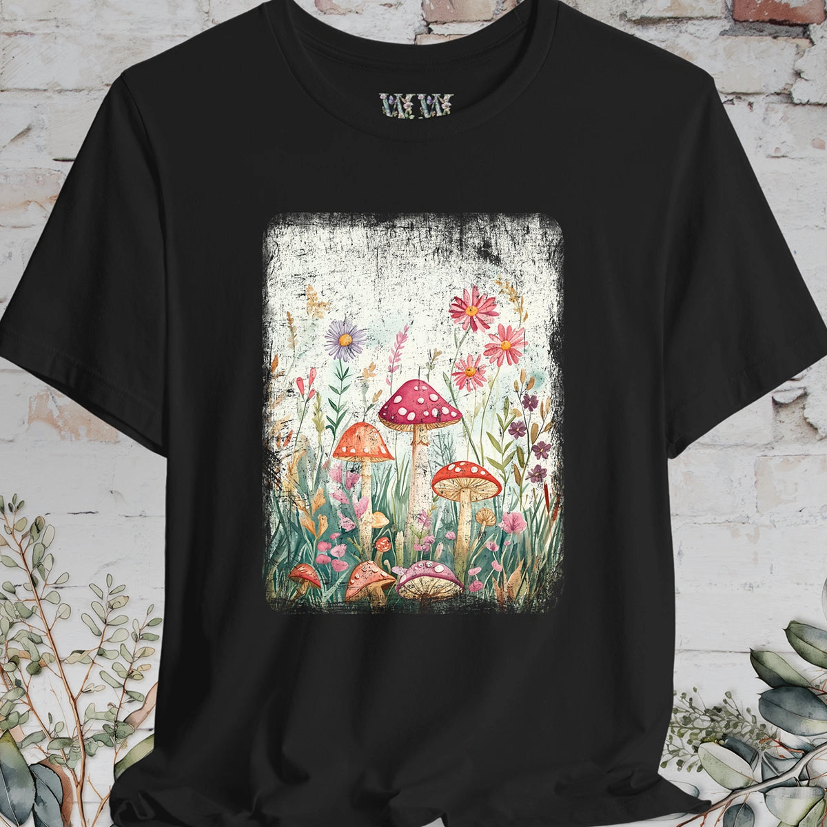 Floral Mushroom #3 unisex T shirt