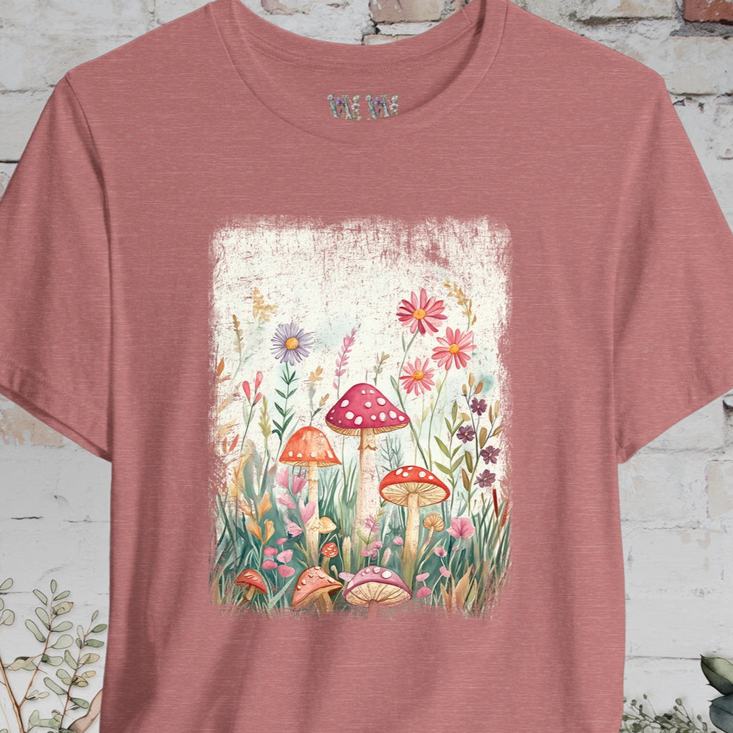 Floral Mushroom #3 unisex T shirt