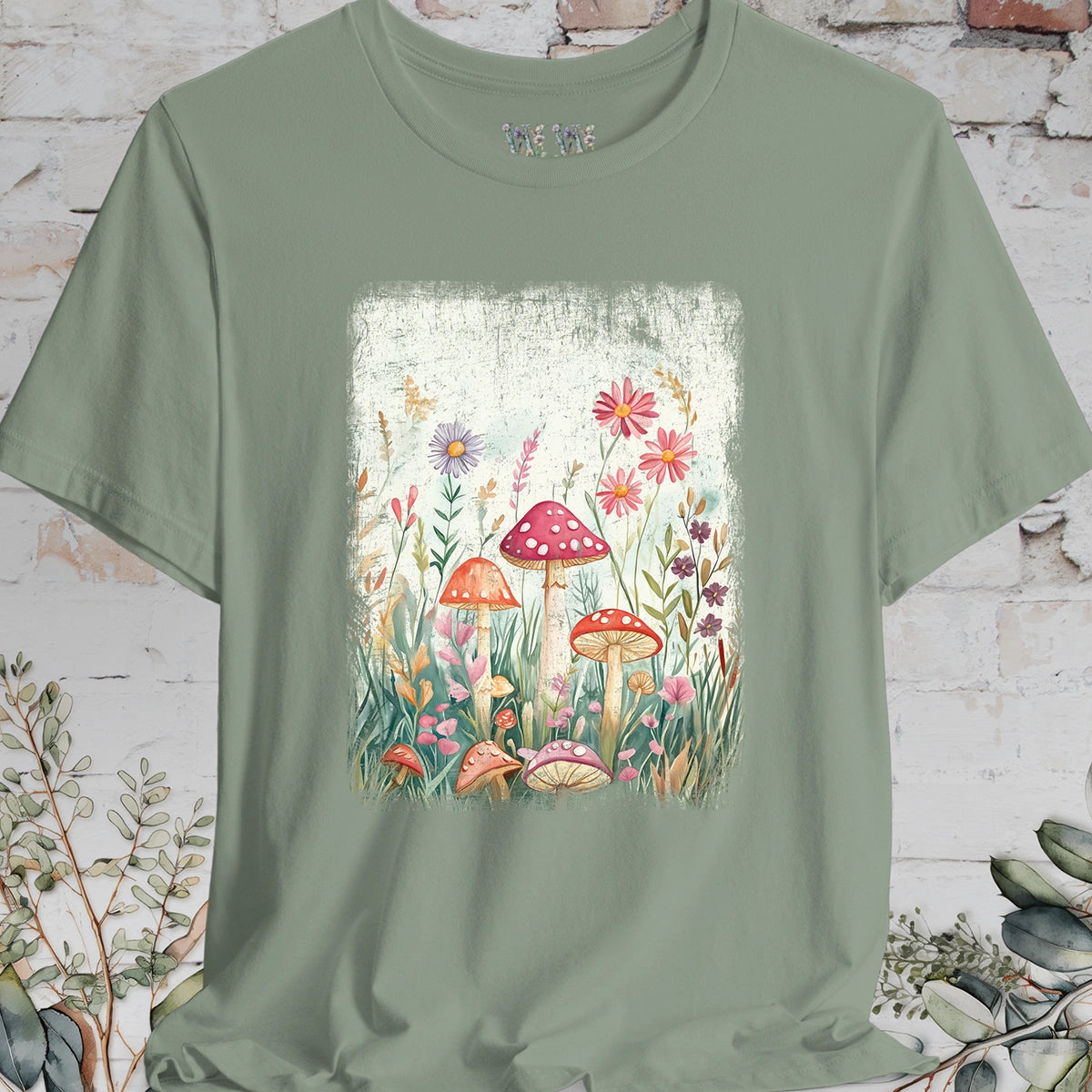 Floral Mushroom #3 unisex T shirt