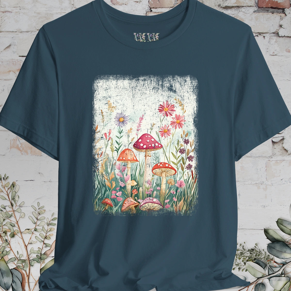 Floral Mushroom #3 unisex T shirt