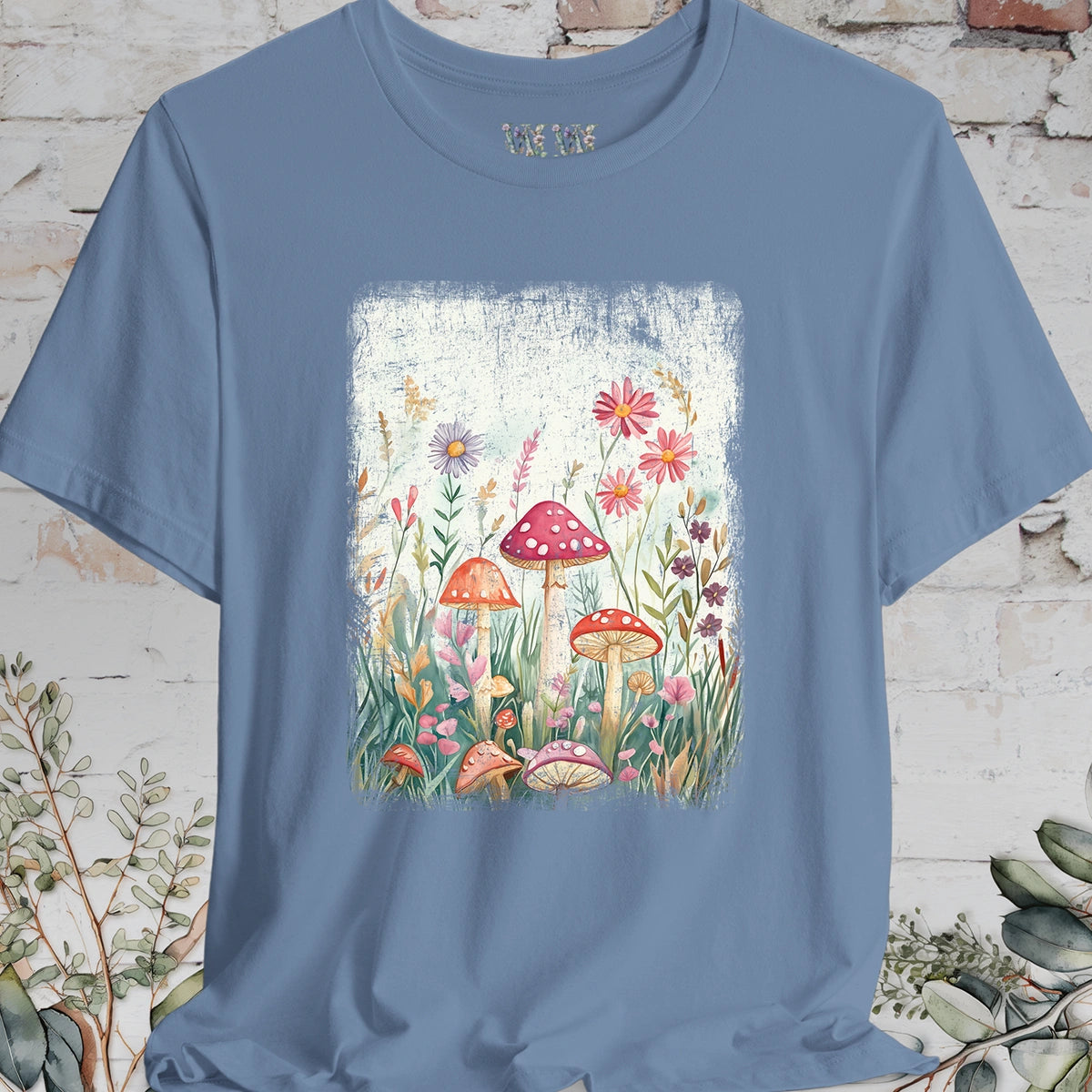Floral Mushroom #3 unisex T shirt