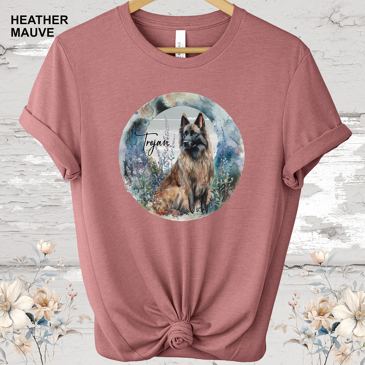 German Shepherd Cottage Garden #3 T-shirt.