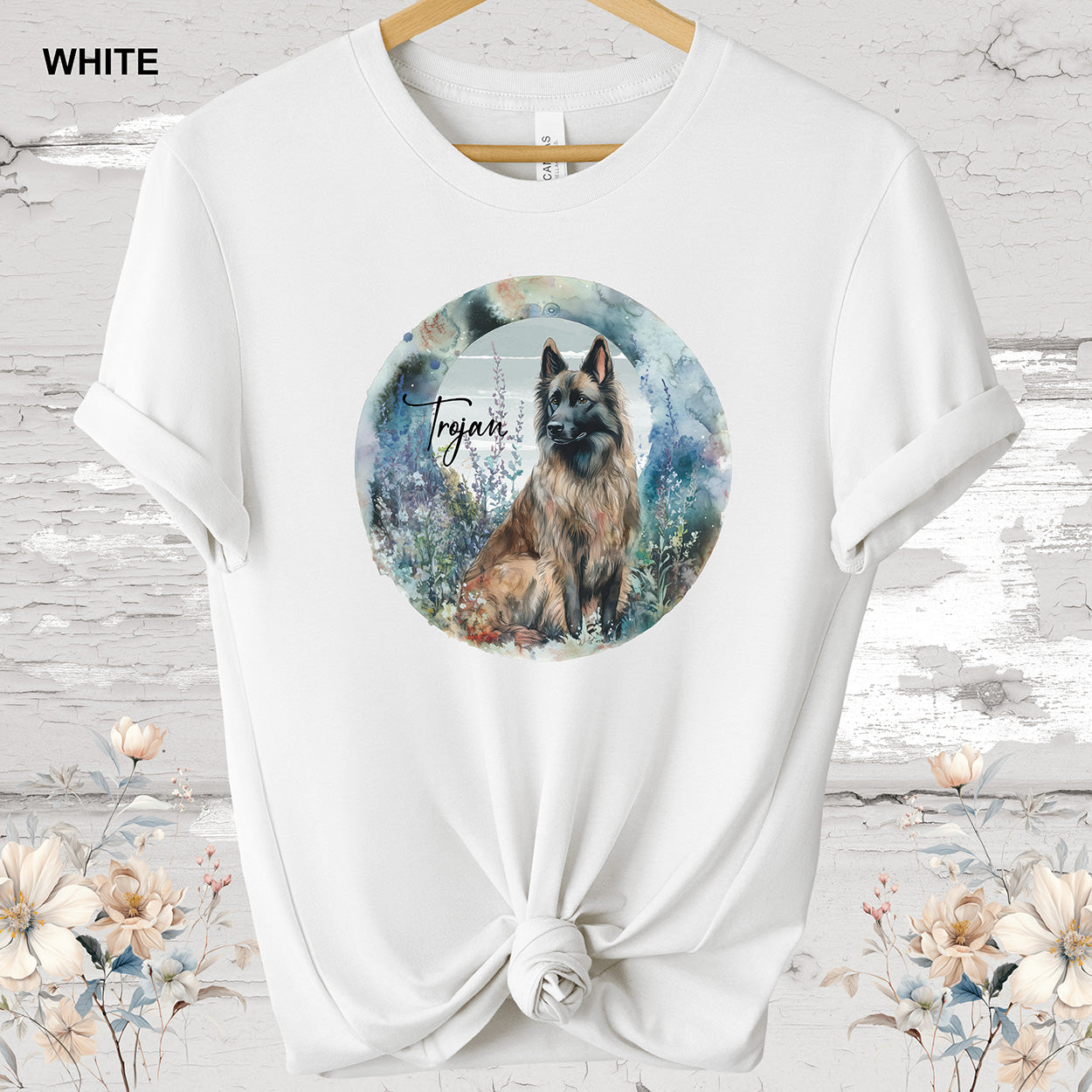 German Shepherd Cottage Garden #3 T-shirt.