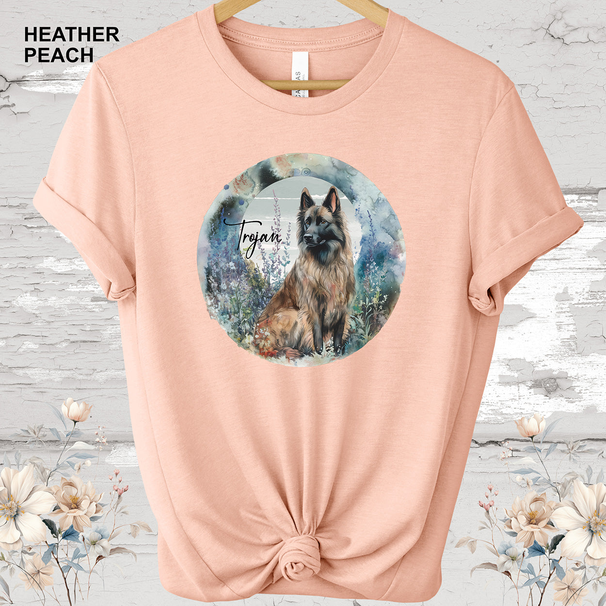 German Shepherd Cottage Garden #3 T-shirt.