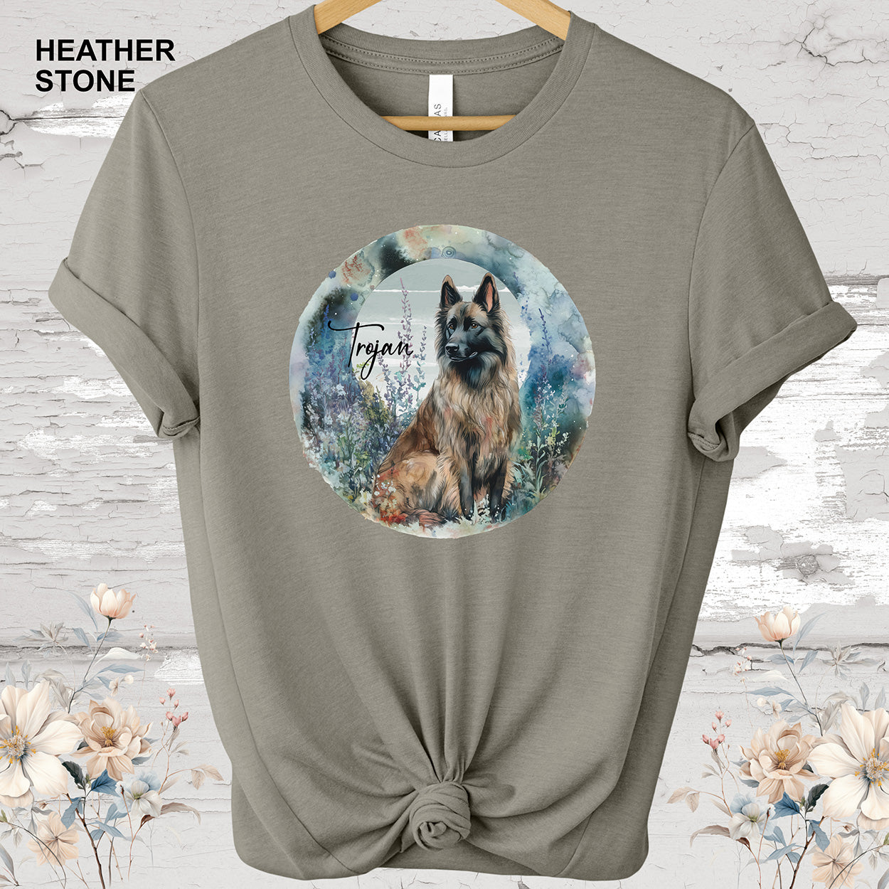 German Shepherd Cottage Garden #3 T-shirt.