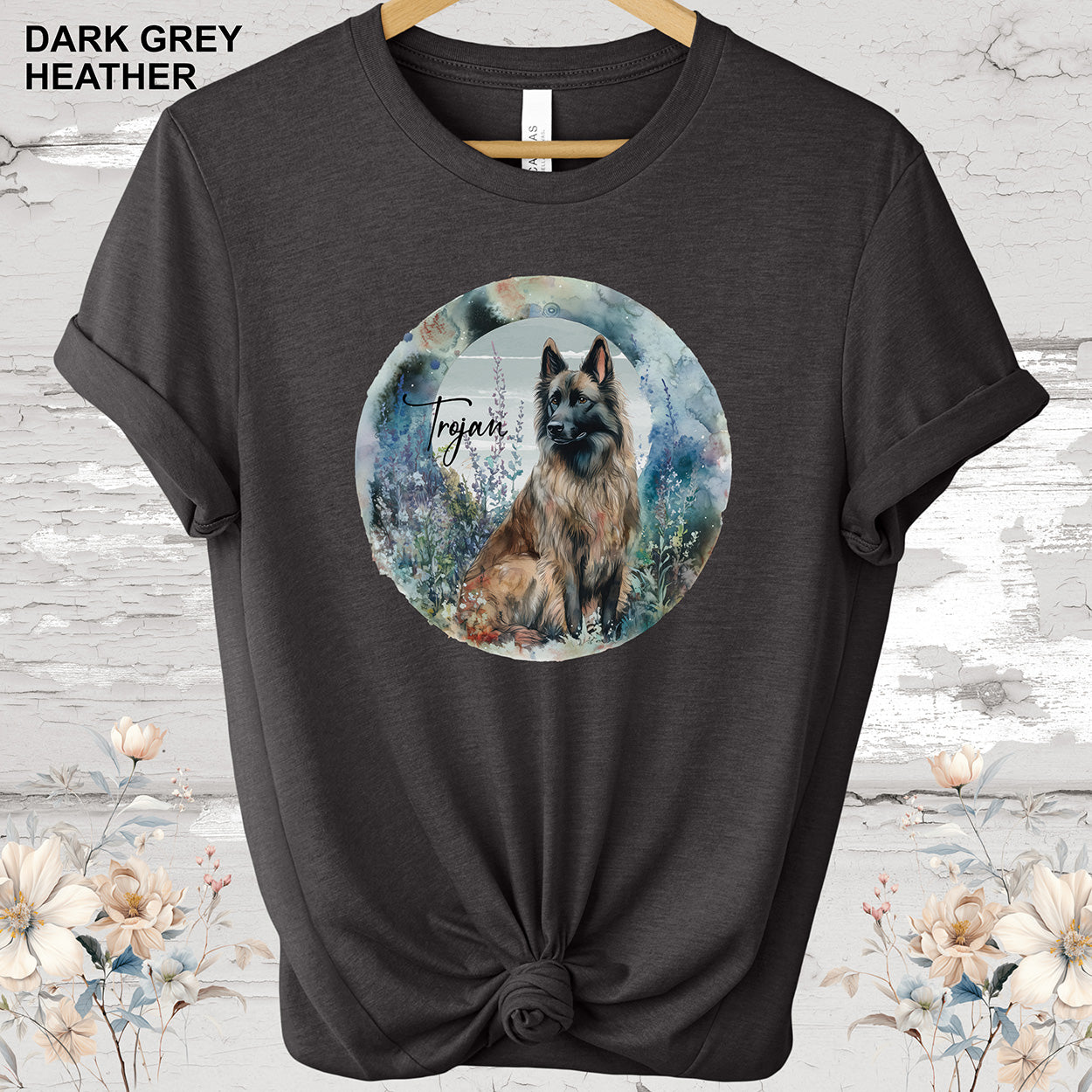 German Shepherd Cottage Garden #3 T-shirt.