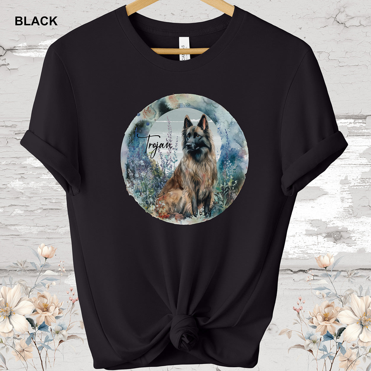 German Shepherd Cottage Garden #3 T-shirt.
