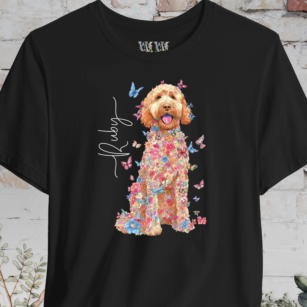 Golden Doodle #4 Floral Personalized T shirt