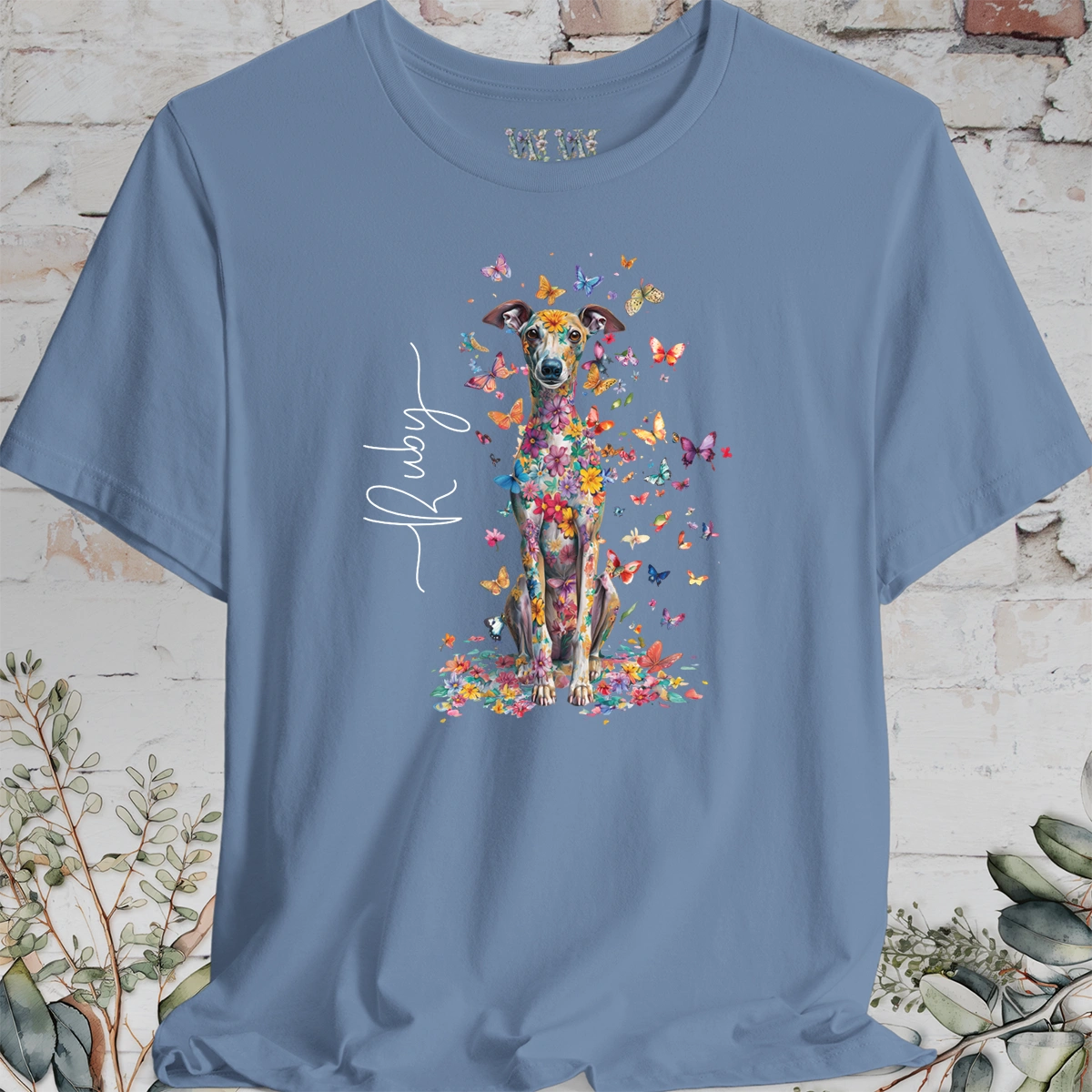 Iggy #2 Floral Butterfly personalized unisex T shirt