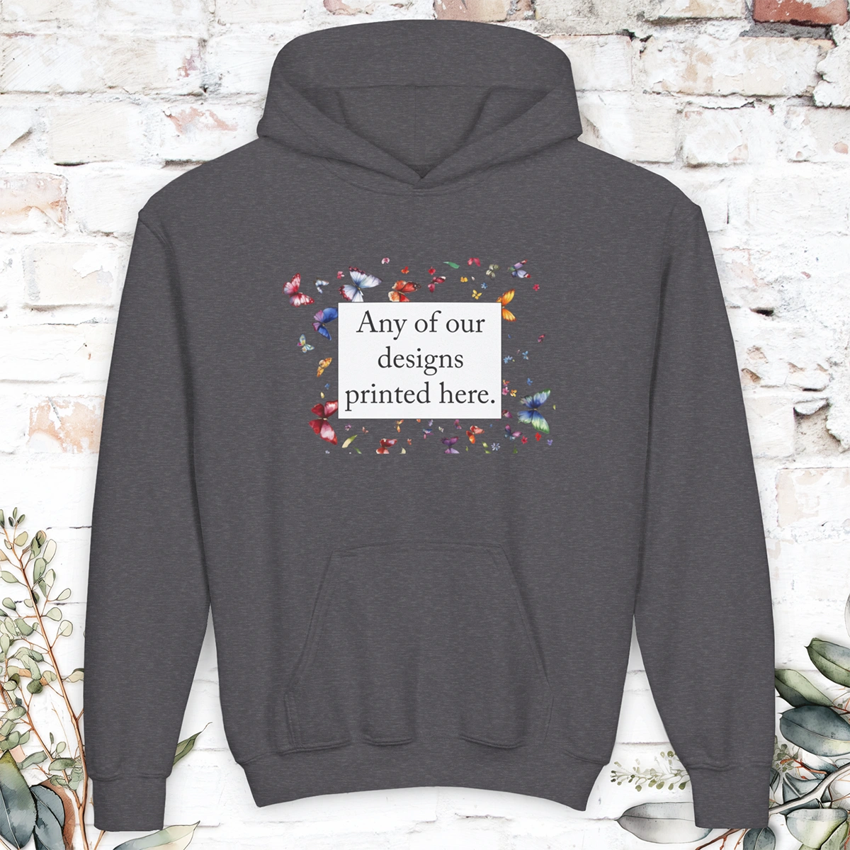 YOUTH HOODED SWEATER - Any of our designs.