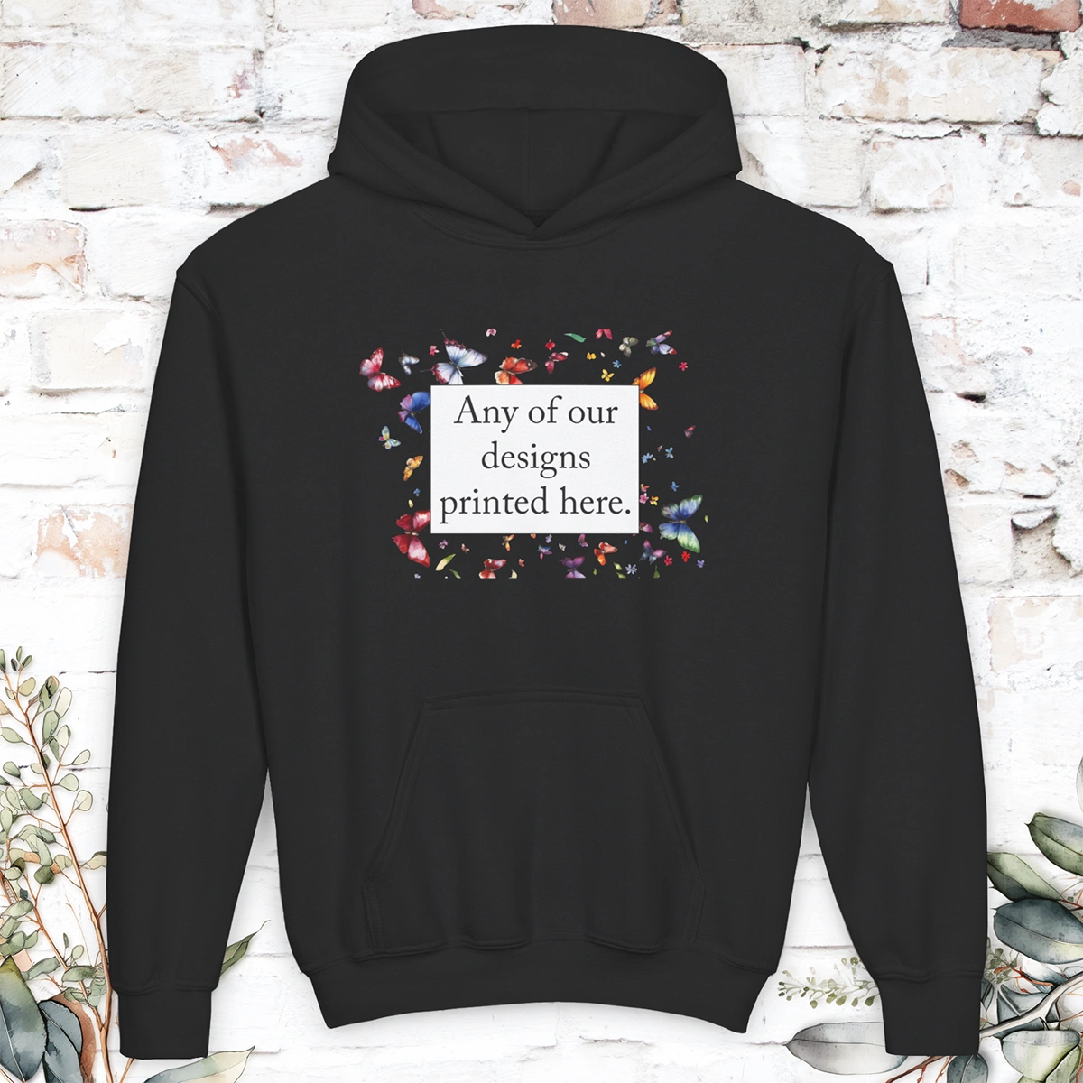 YOUTH HOODED SWEATER - Any of our designs.