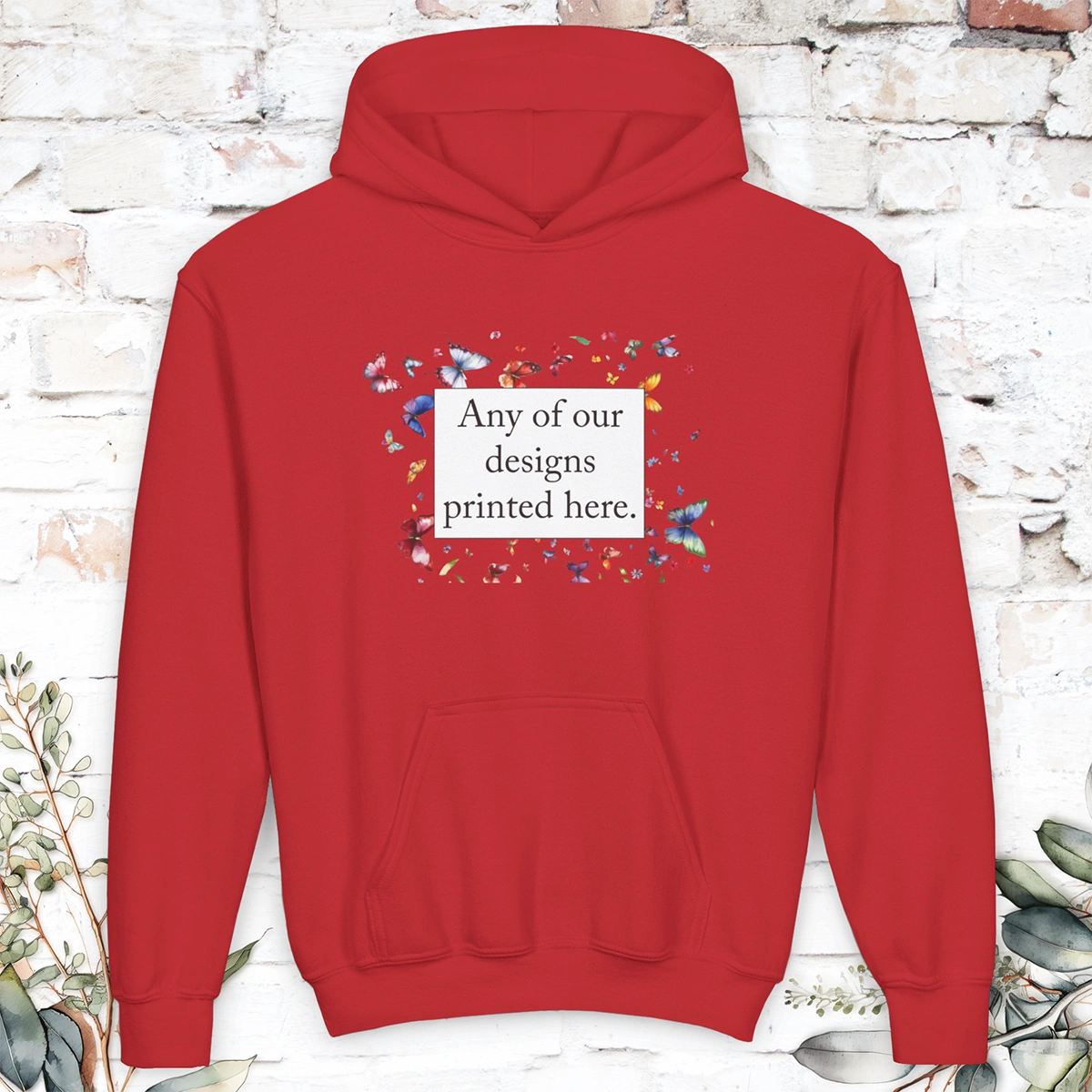 YOUTH HOODED SWEATER - Any of our designs.