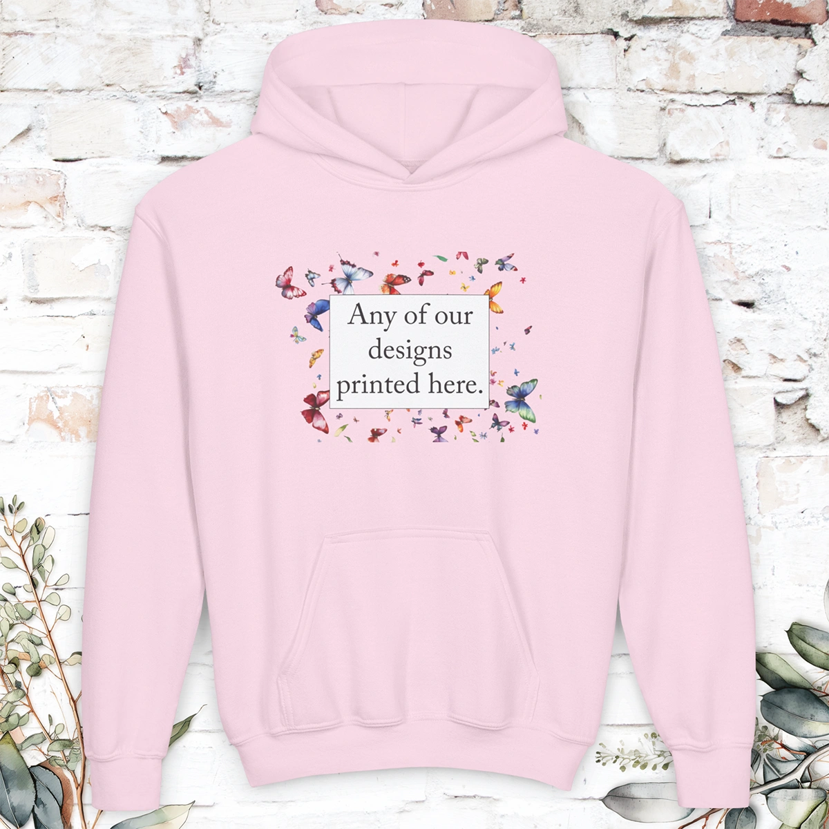 YOUTH HOODED SWEATER - Any of our designs.
