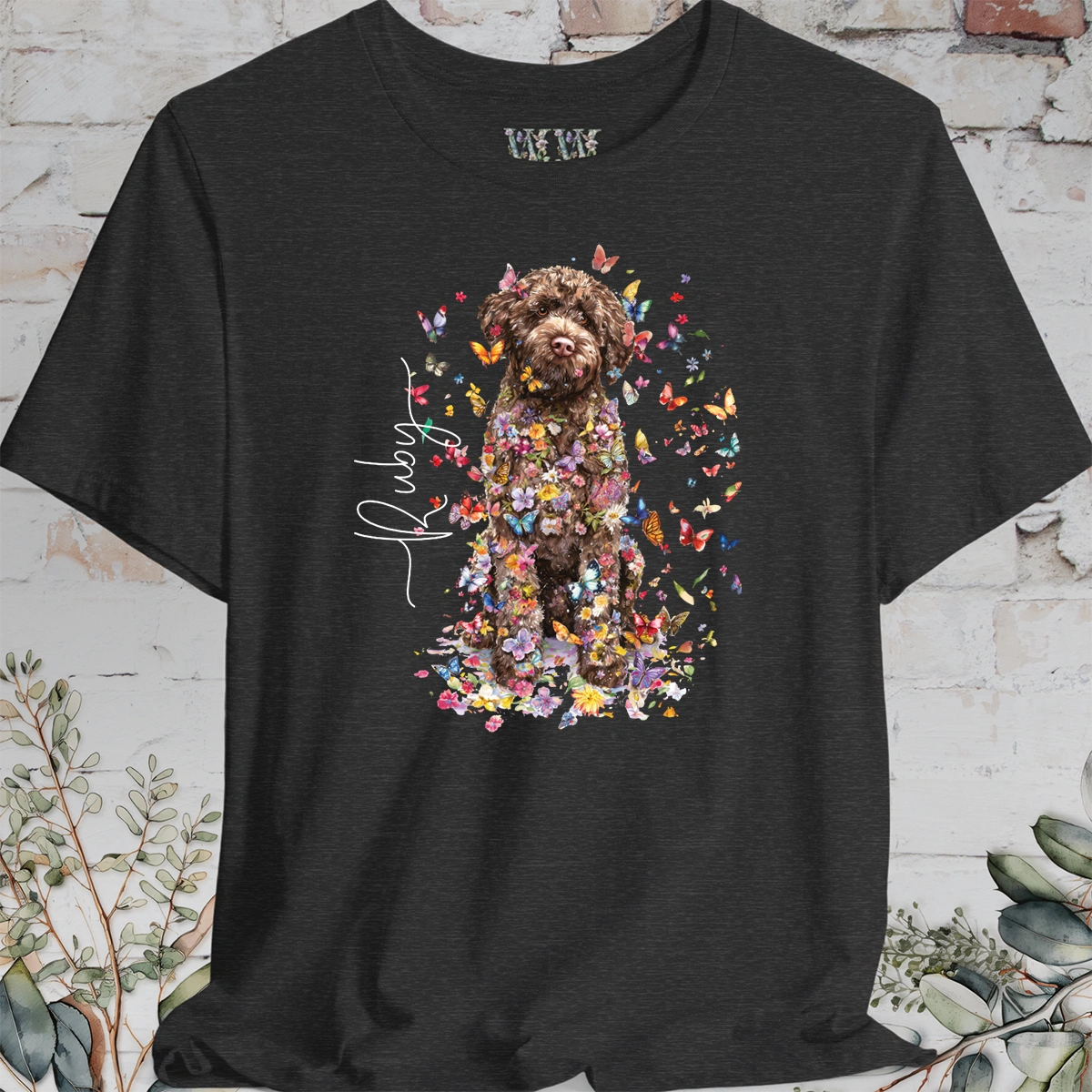 Lagotto Romagnolo #1 Floral Personalized T shirt