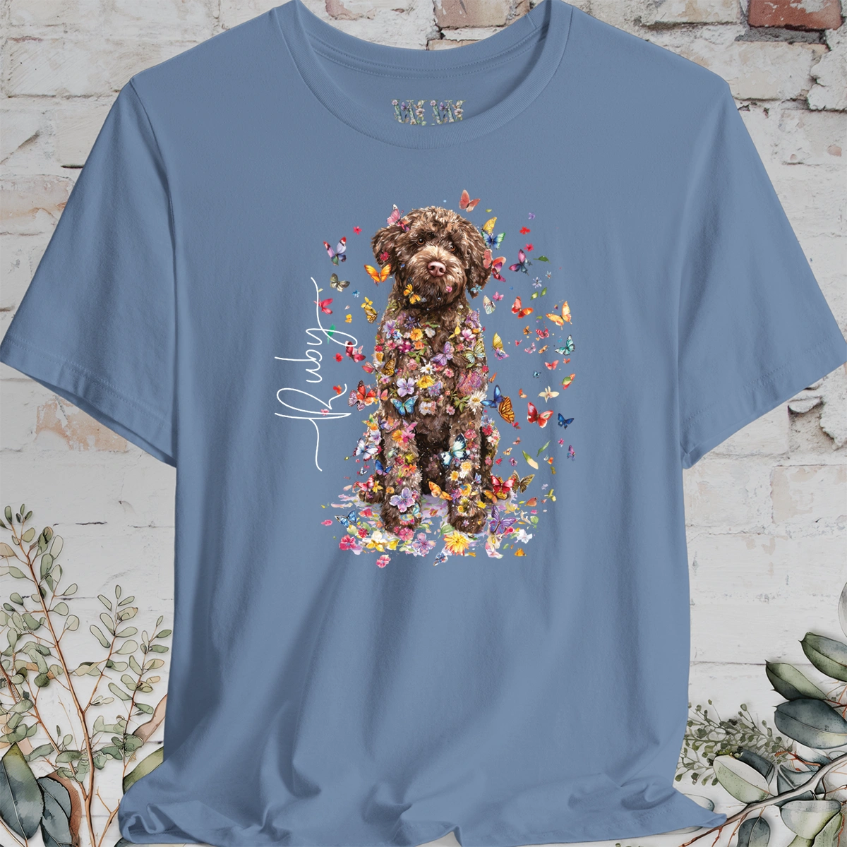 Lagotto Romagnolo #1 Floral Personalized T shirt