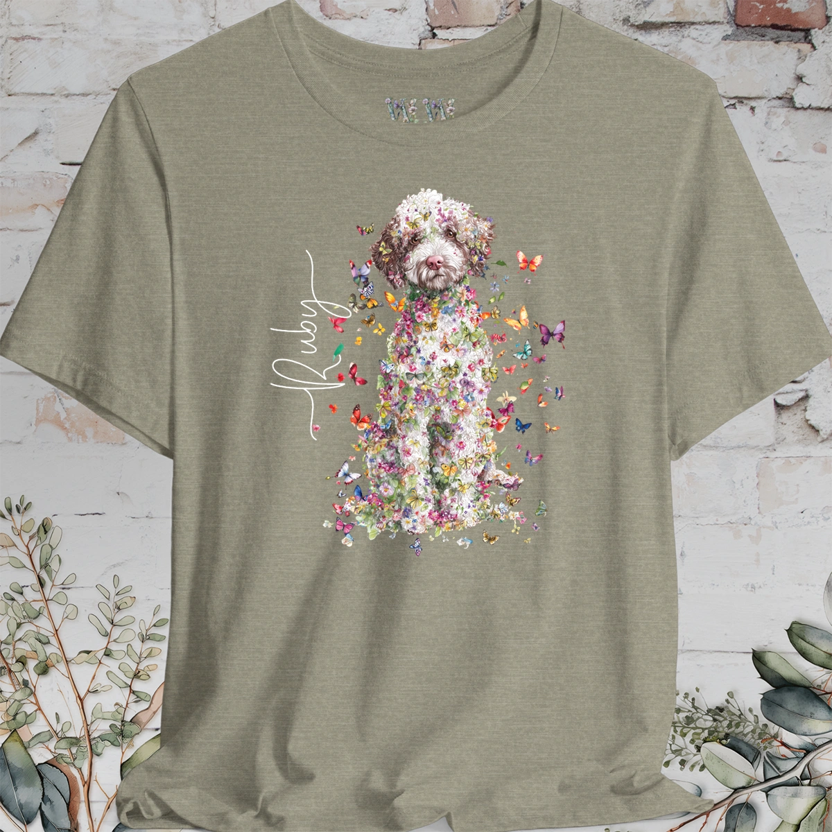 Lagotto Romagnolo #2 Floral Personalized T shirt