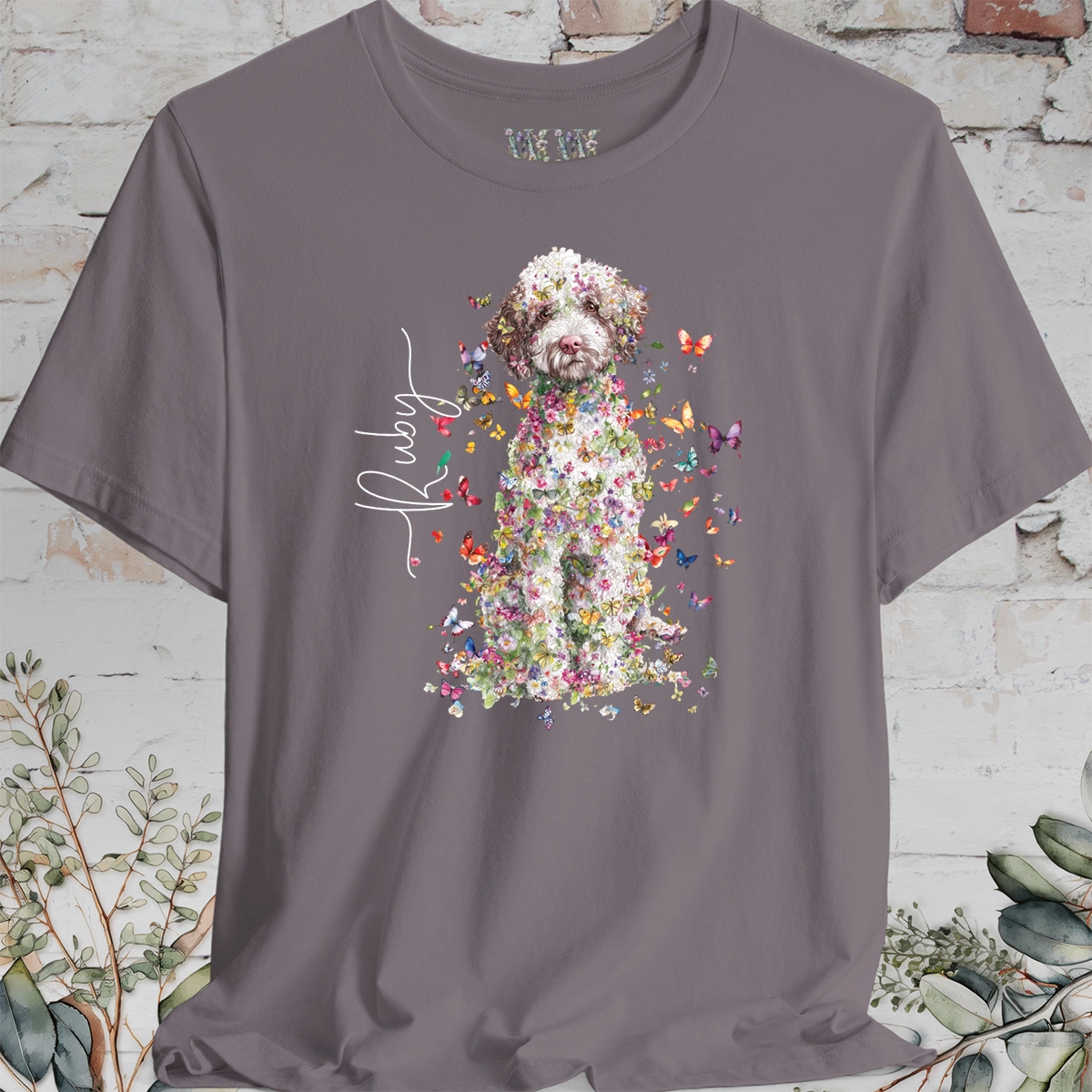 Lagotto Romagnolo #2 Floral Personalized T shirt