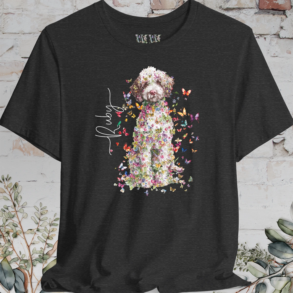 Lagotto Romagnolo #2 Floral Personalized T shirt