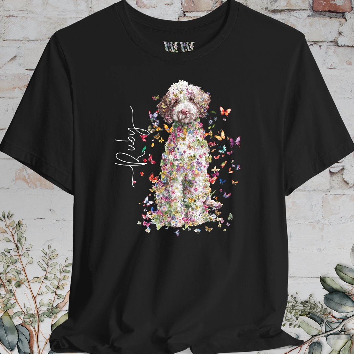 Lagotto Romagnolo #2 Floral Personalized T shirt