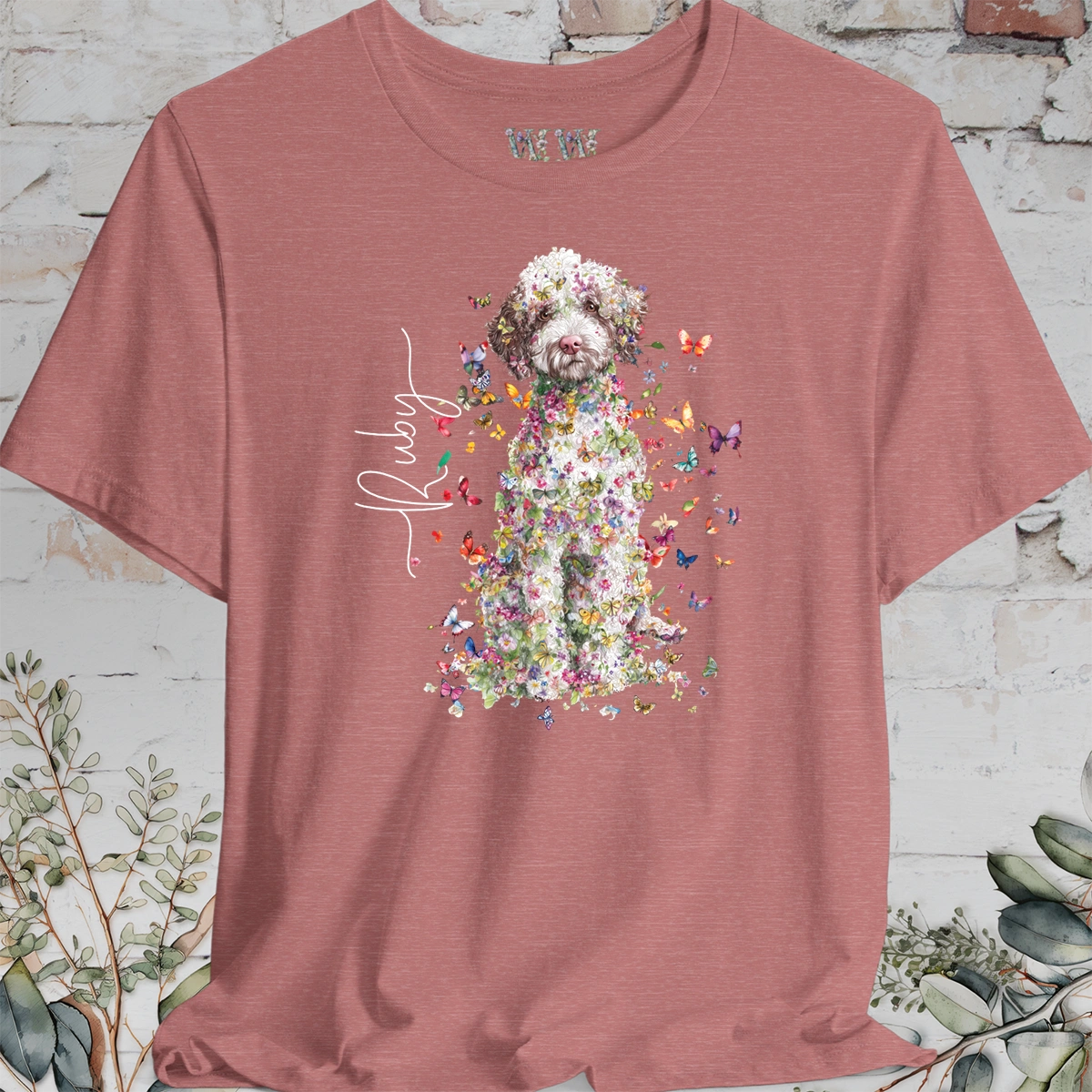 Lagotto Romagnolo #2 Floral Personalized T shirt