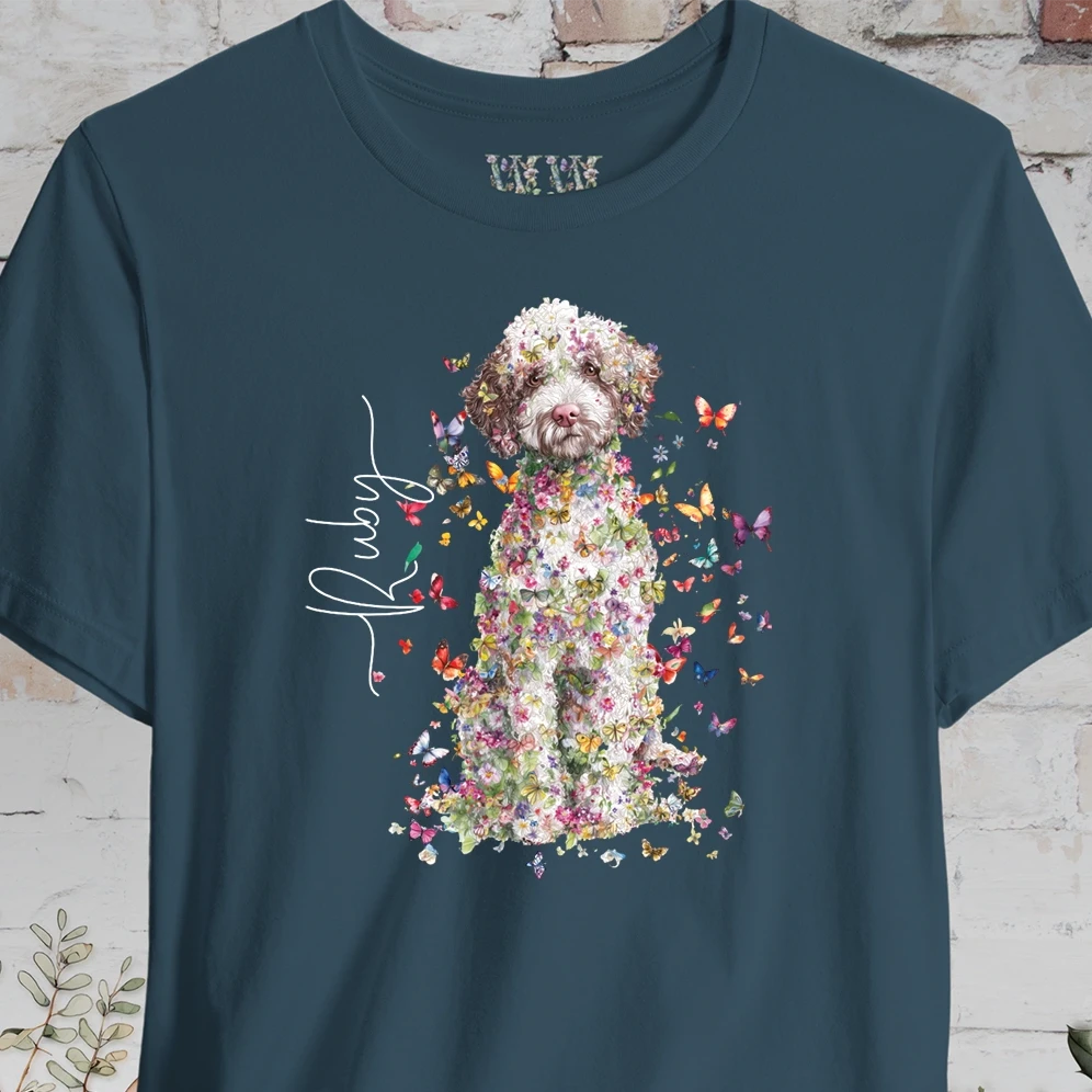 Lagotto Romagnolo #2 Floral Personalized T shirt