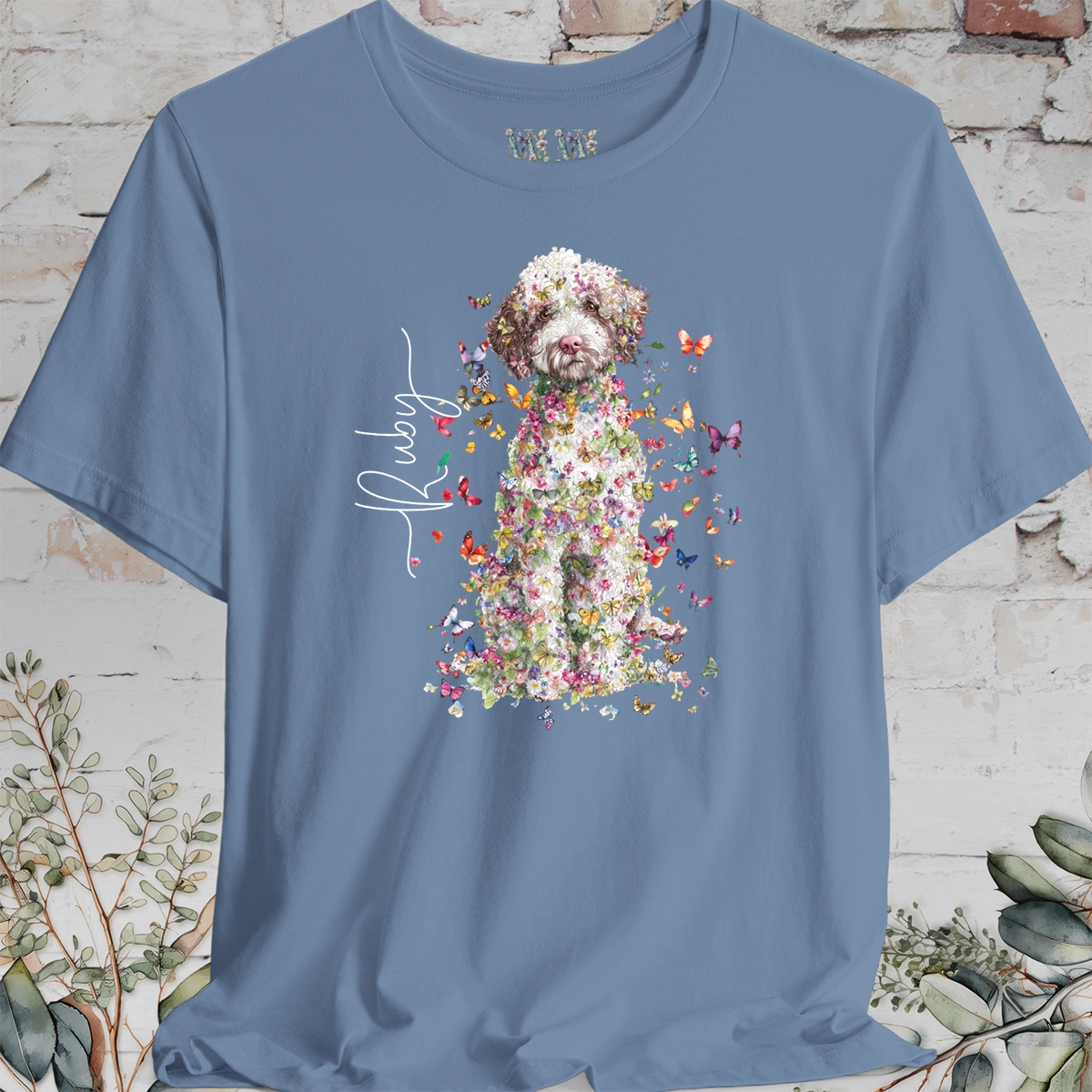 Lagotto Romagnolo #2 Floral Personalized T shirt