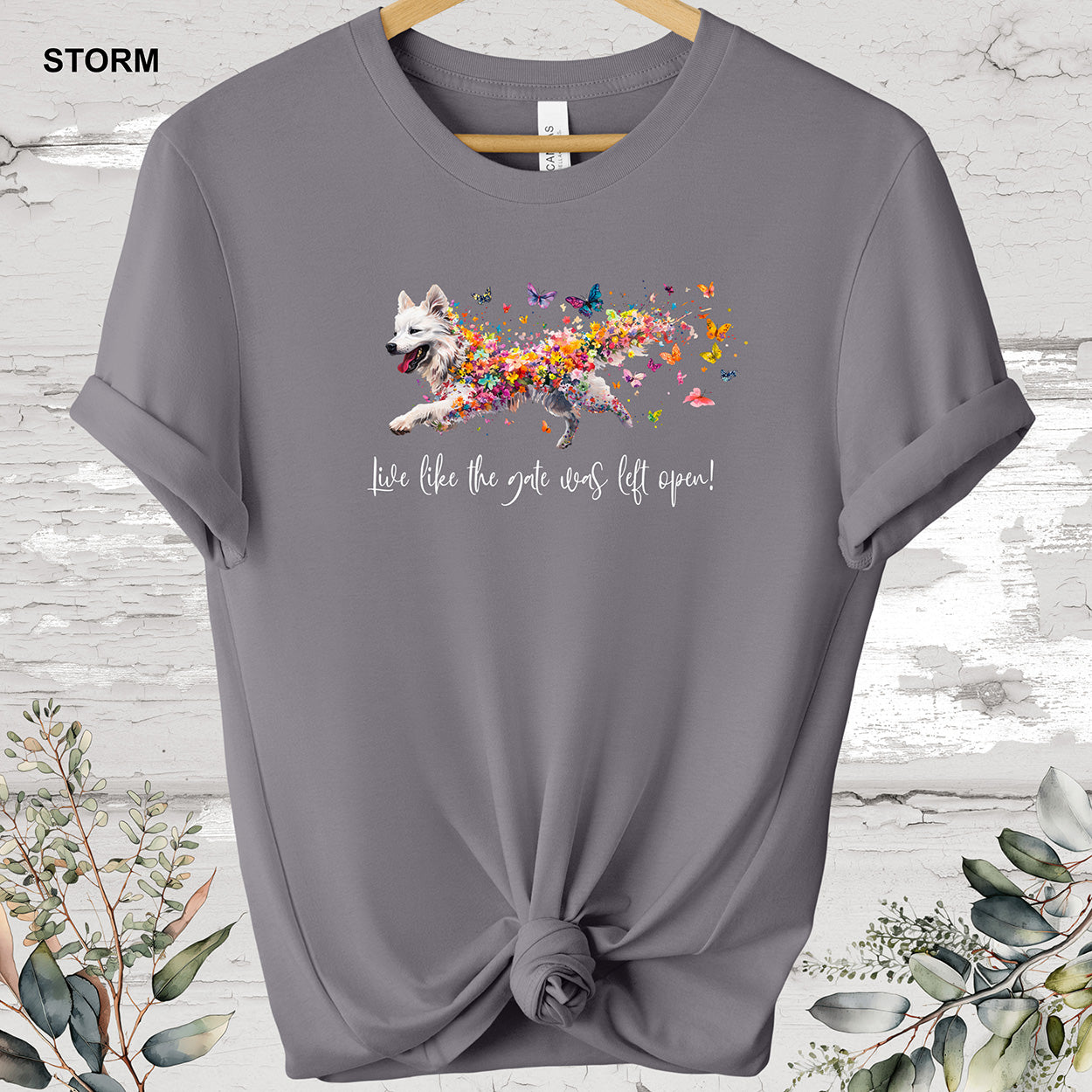 Samoyed 'Live like the gate was left open' T shirt