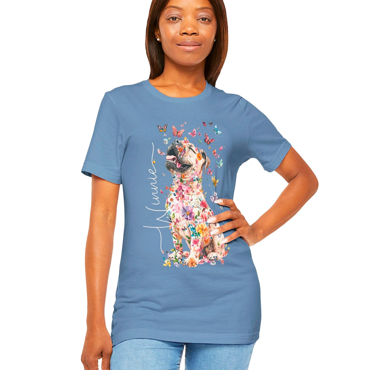 Shar Pei #1 Floral Personalized T shirt