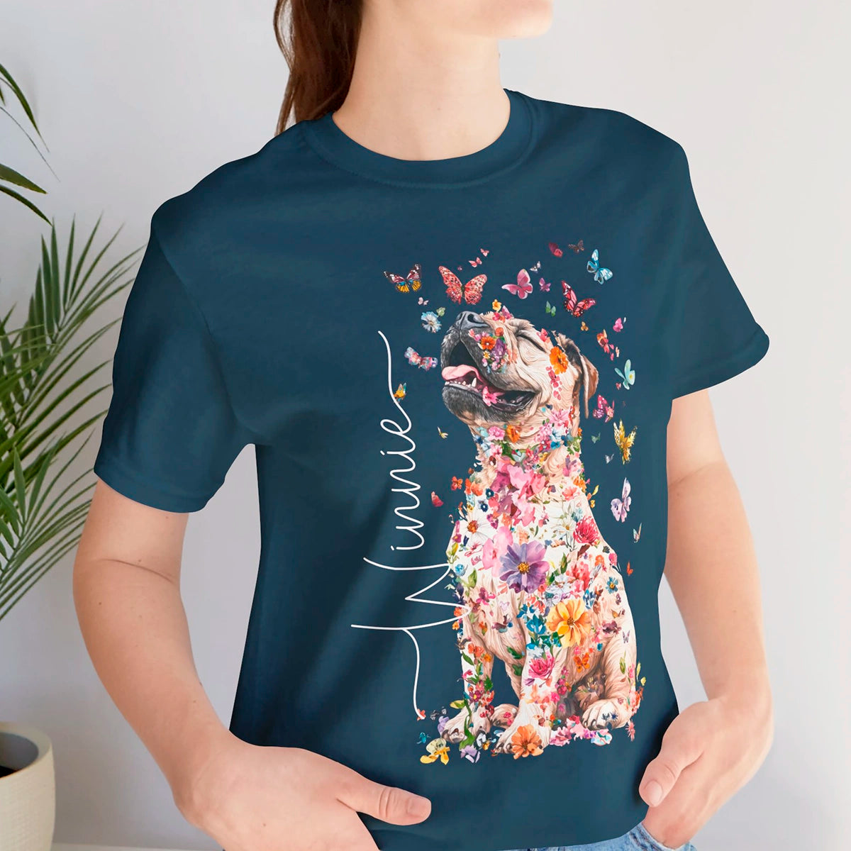 Shar Pei #1 Floral Personalized T shirt