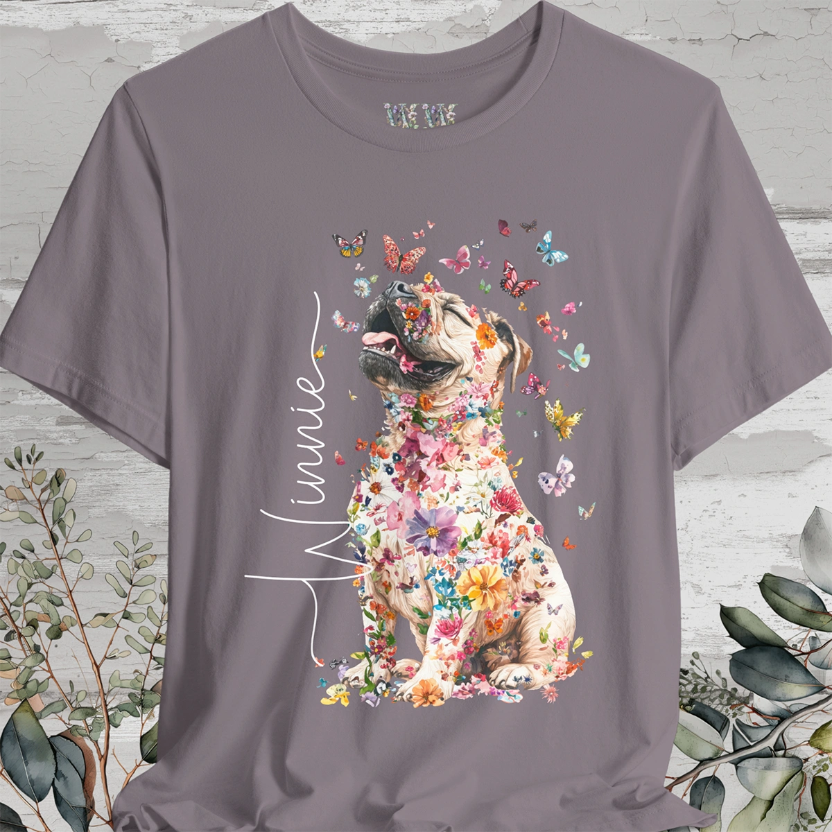 Shar Pei #1 Floral Personalized T shirt