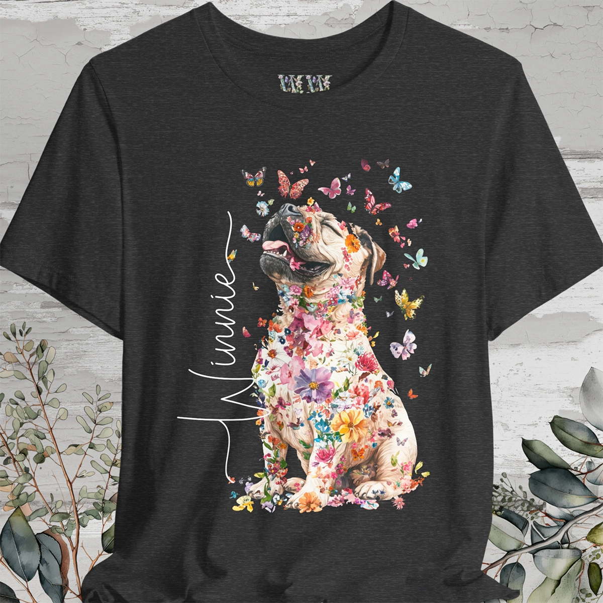Shar Pei #1 Floral Personalized T shirt