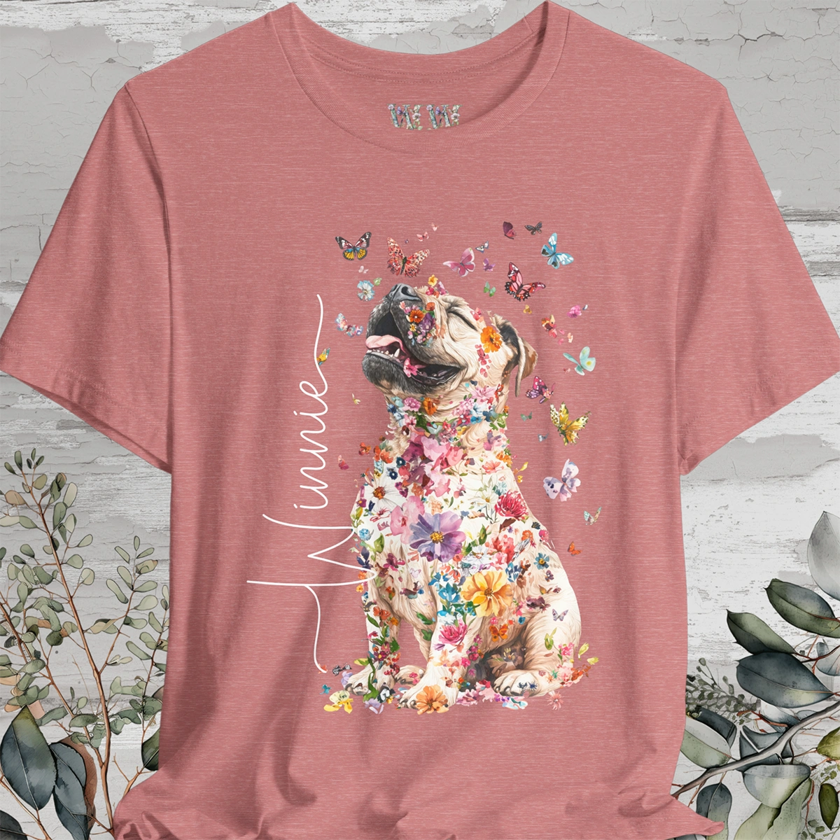 Shar Pei #1 Floral Personalized T shirt