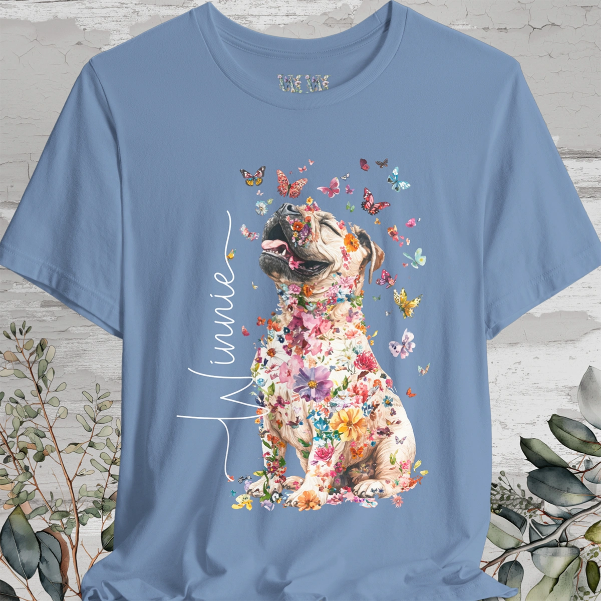 Shar Pei #1 Floral Personalized T shirt
