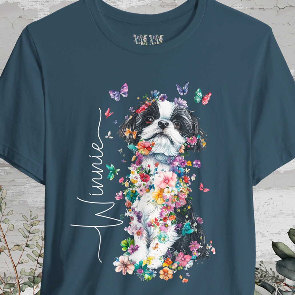 Shih Tzu #2 Floral Personalized T shirt