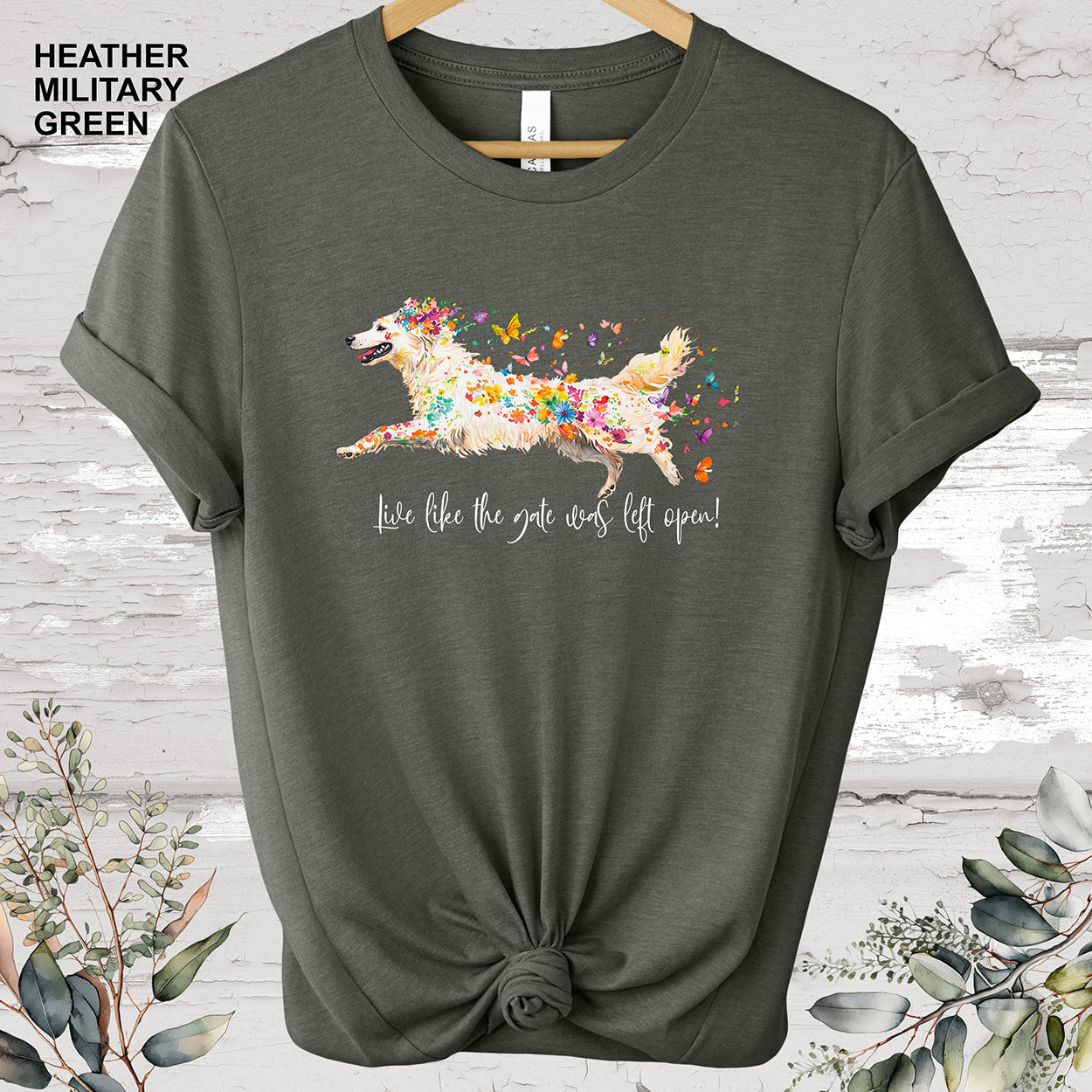 White Shepherd 'Live like the gate was left open' #1 T shirt