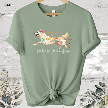 White Shepherd 'Live like the gate was left open' #1 T shirt