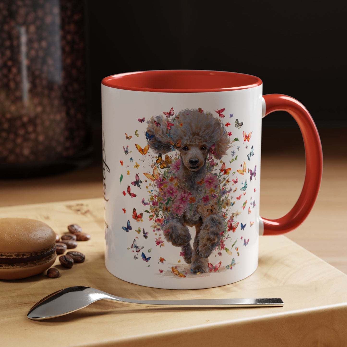 Poodle #6 Personalized Accent Mugs, 11oz