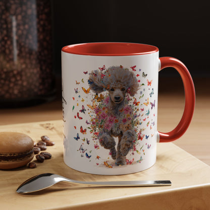 Poodle #6 Personalized Accent Mugs, 11oz
