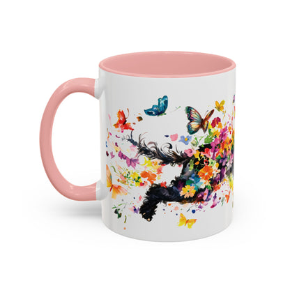Poodle #2 Personalized Accent Mugs, 11oz
