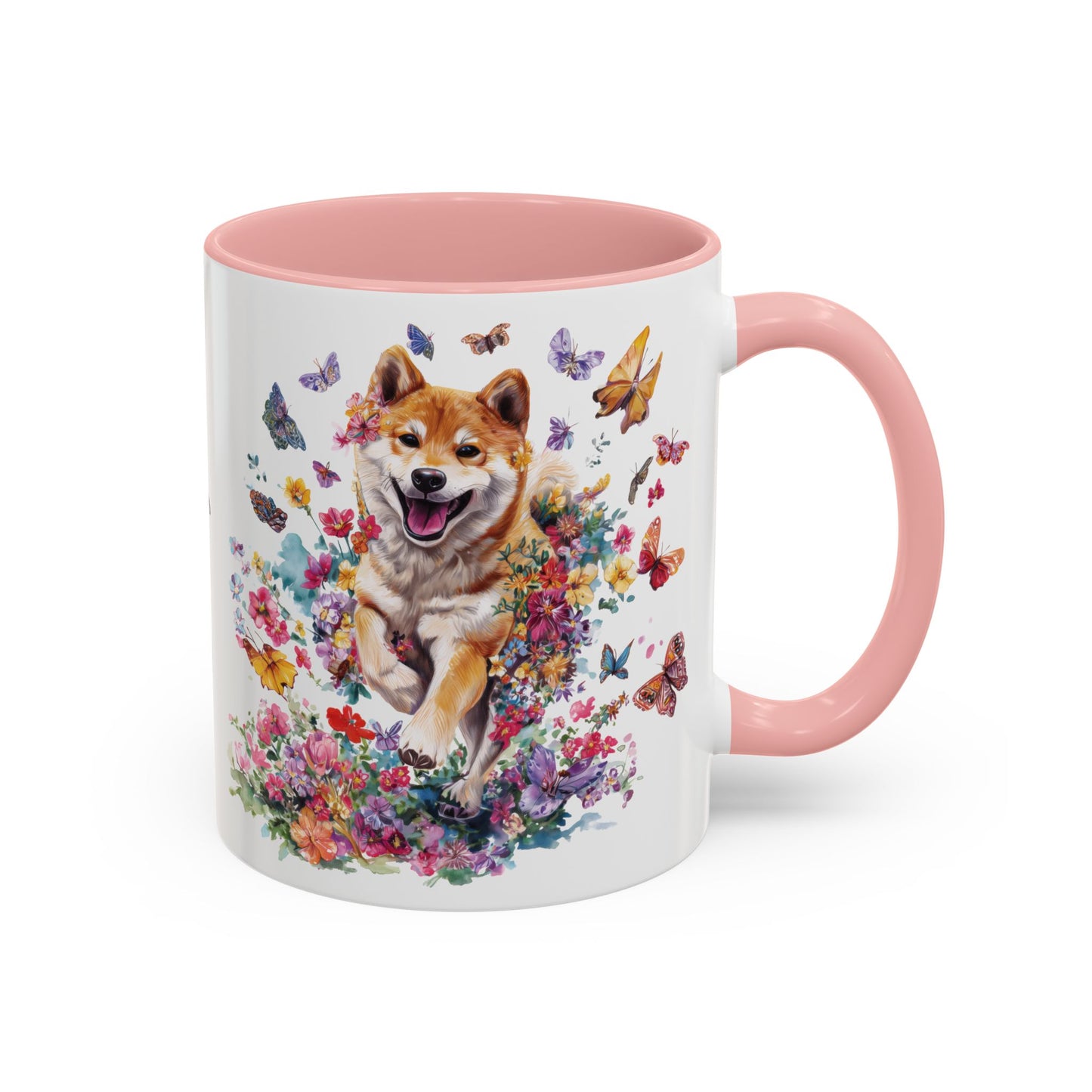Shiba Inu #4 Personalized Accent Mugs, 11oz