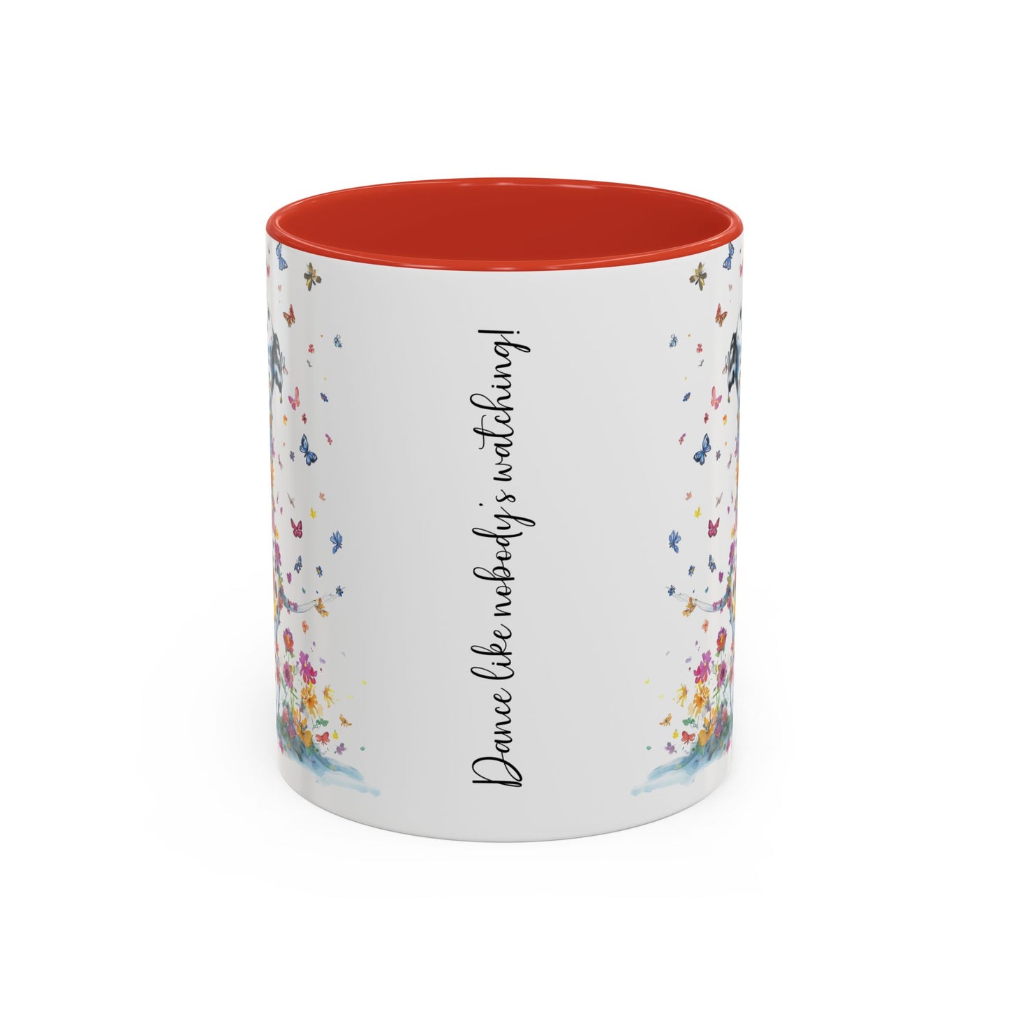 Dalmatian, Dance like nobody's watching, Personalized Accent Mugs, 11oz