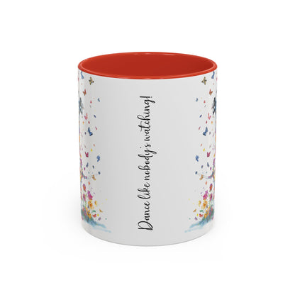 Dalmatian, Dance like nobody's watching, Personalized Accent Mugs, 11oz
