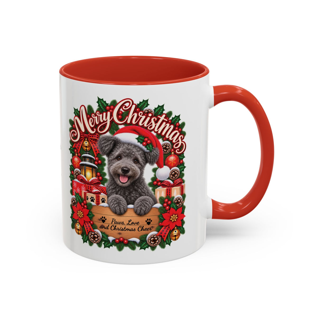 Pumi #2 Merry Christmas, personalised accent colour 11oz mug