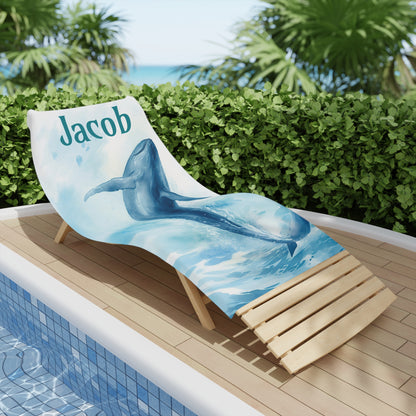 Whale #2 Personalised Beach Towels