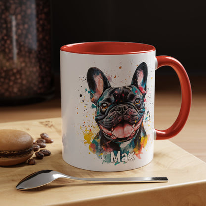 French Bulldog #1 Colourful Personalized Accent Mugs, 11oz